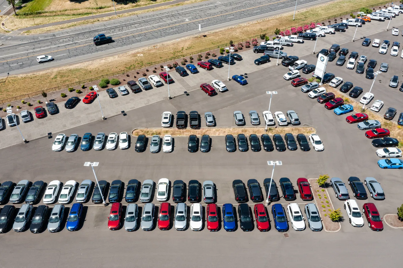Auto dealership lot